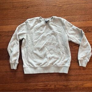 Banana Republic Light Gray Cropped Crewneck Sweatshirt